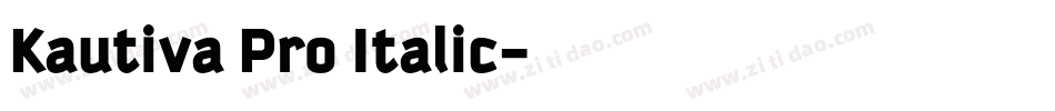 Kautiva Pro Italic字体转换